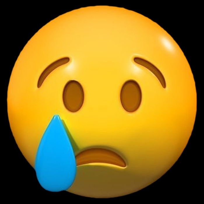 Sad Face Emoji Crying Tear Drop 7-Panel Snapback Hat