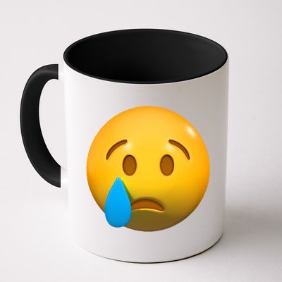 Sad Face Emoji Crying Tear Drop Mug