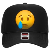 Sad Face Emoji Crying Tear Drop Hat