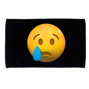 Sad Face Emoji Crying Tear Drop Microfiber Hand Towel