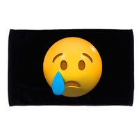 Sad Face Emoji Crying Tear Drop Microfiber Hand Towel