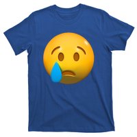 Sad Face Emoji Crying Tear Drop T-Shirt