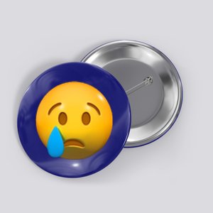 Sad Face Emoji Crying Tear Drop Button