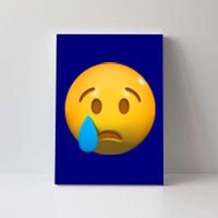 Sad Face Emoji Crying Tear Drop Canvas