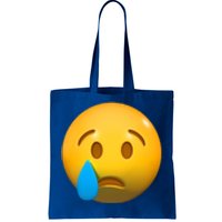 Sad Face Emoji Crying Tear Drop Tote Bag