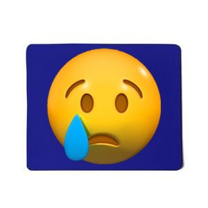 Sad Face Emoji Crying Tear Drop Mousepad