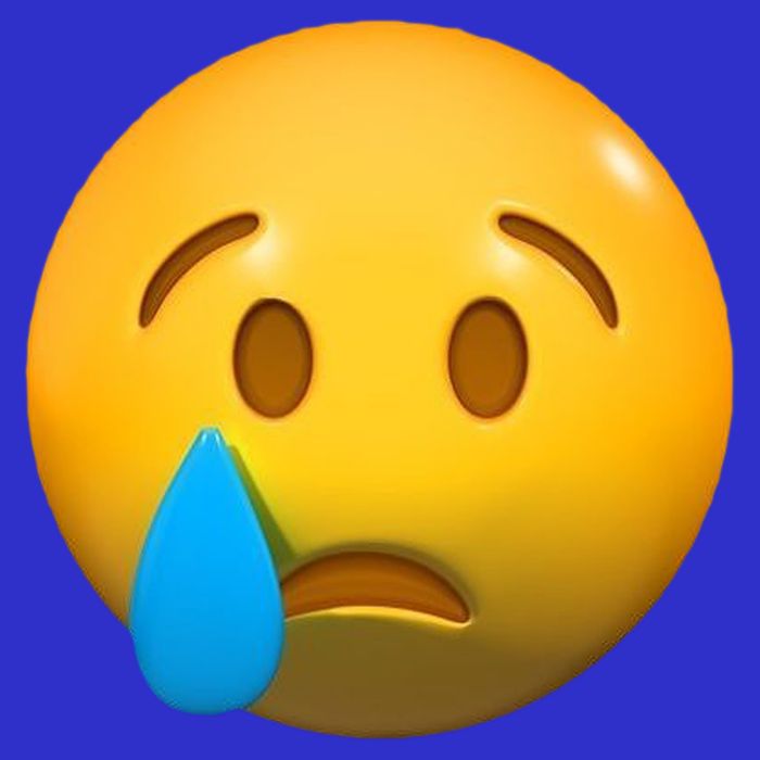 Sad Face Emoji Crying Tear Drop Baby Bodysuit