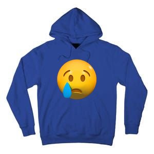 Sad Face Emoji Crying Tear Drop Tall Hoodie