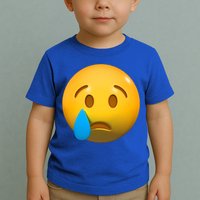 Sad Face Emoji Crying Tear Drop Toddler T-Shirt