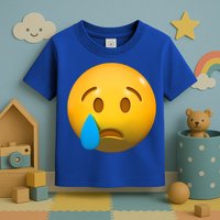 Sad Face Emoji Crying Tear Drop Toddler T-Shirt