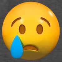 Sad Face Emoji Crying Tear Drop Vector Backpack