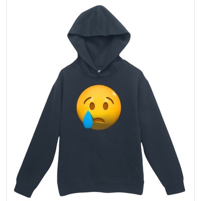 Sad Face Emoji Crying Tear Drop Urban Pullover Hoodie