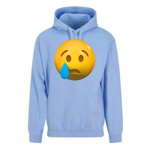 Sad Face Emoji Crying Tear Drop Unisex Surf Hoodie