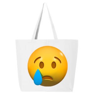 Sad Face Emoji Crying Tear Drop 25L Jumbo Tote