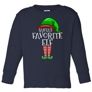 SantaS Favorite Elf Group Matching Family Christmas Toddler Long Sleeve Shirt