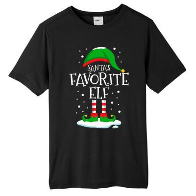 SantaS Favorite Elf Christmas Family Matching Xmas Funny Tall Fusion ChromaSoft Performance T-Shirt