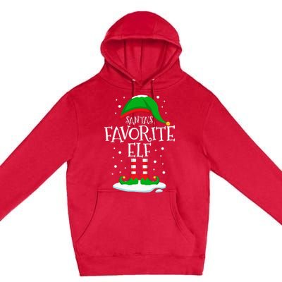 SantaS Favorite Elf Christmas Family Matching Xmas Funny Premium Pullover Hoodie