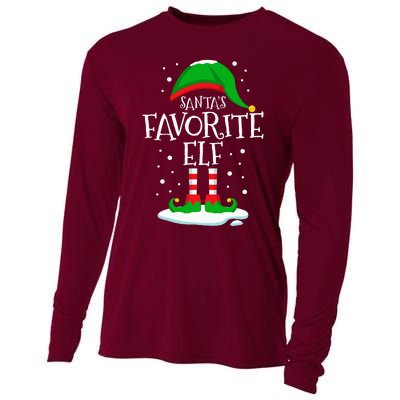 SantaS Favorite Elf Christmas Family Matching Xmas Funny Cooling Performance Long Sleeve Crew