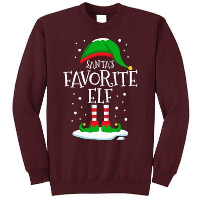 SantaS Favorite Elf Christmas Family Matching Xmas Funny Tall Sweatshirt