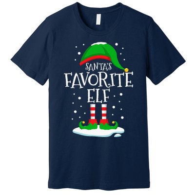 SantaS Favorite Elf Christmas Family Matching Xmas Funny Premium T-Shirt