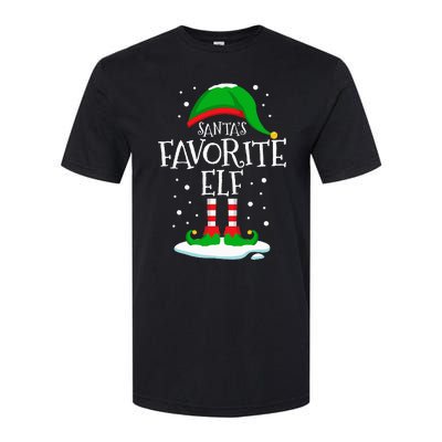 SantaS Favorite Elf Christmas Family Matching Xmas Funny Softstyle CVC T-Shirt