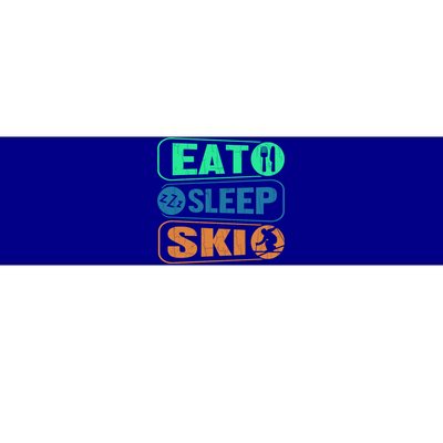 Skiing Funny Eat Sleep Ski Expert Snow Lover Skier Graphic Gift Bumper Sticker