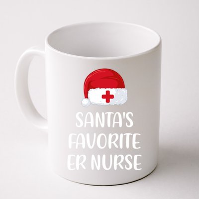 Santas Favorite Er Nurse Christmas Funny Pajama Costume Xmas Gift Coffee Mug