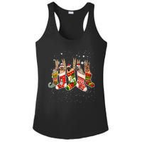 S Funny English Mastiff Dog In Christmas Sock Santa Hat Xmas V Neck Ladies PosiCharge Competitor Racerback Tank