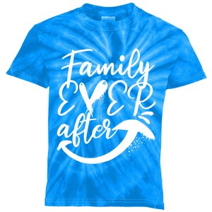 Step Family Ever After Adopt Foster Care Adoption Awareness Gift Kids Tie-Dye T-Shirt