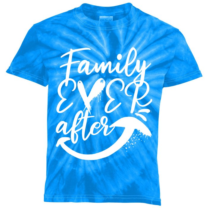 Step Family Ever After Adopt Foster Care Adoption Awareness Gift Kids Tie-Dye T-Shirt