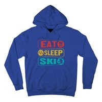 Skiing Funny Eat Sleep Ski Expert Snow Lover Skier Graphic Meaningful Gift Hoodie