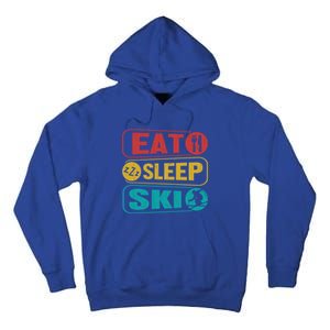 Skiing Funny Eat Sleep Ski Expert Snow Lover Skier Graphic Meaningful Gift Tall Hoodie