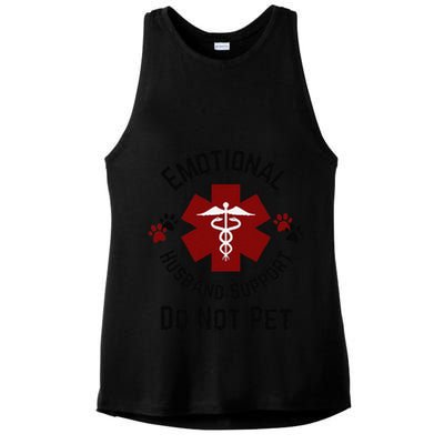 Sarcastic Funny Emotional Husband Support Do Not Pet Funny Ladies PosiCharge Tri-Blend Wicking Tank