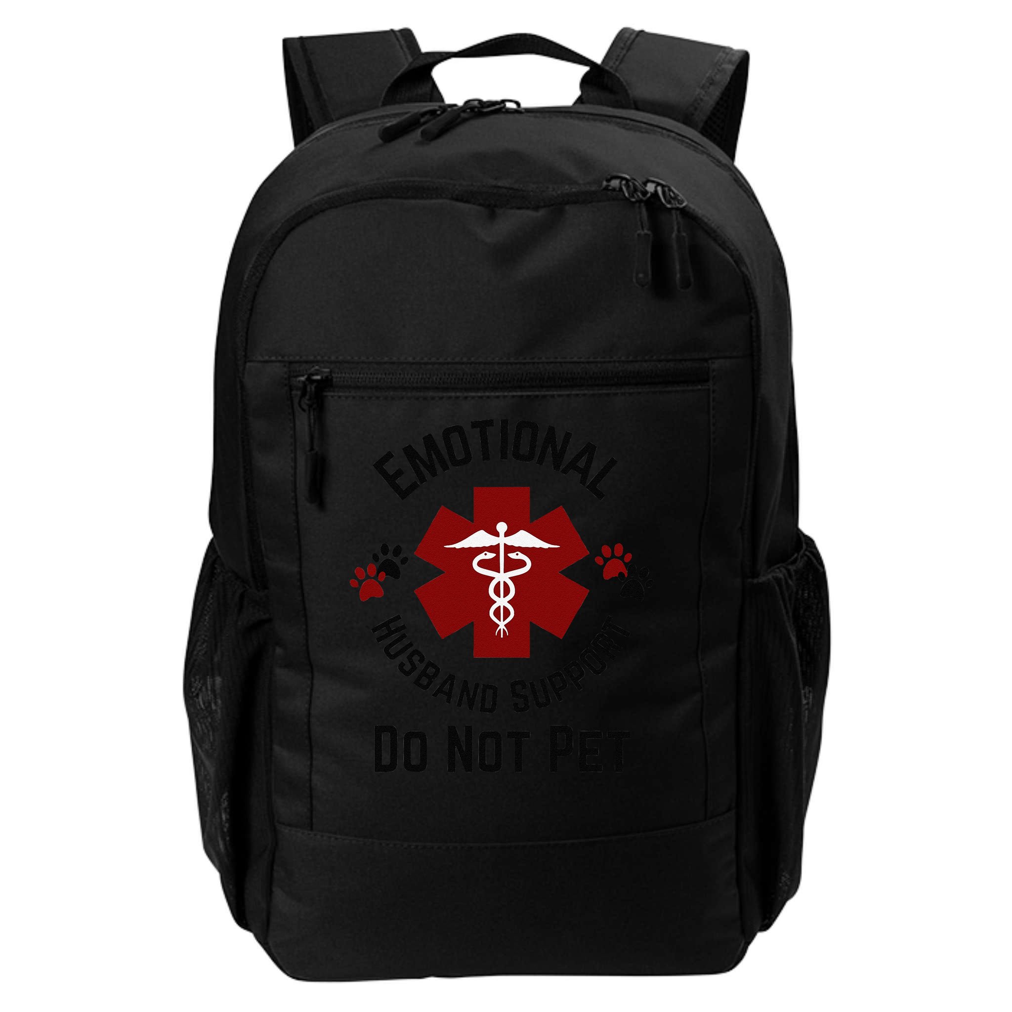Sarcastic Funny Emotional Husband Support Do Not Pet Funny Backpack