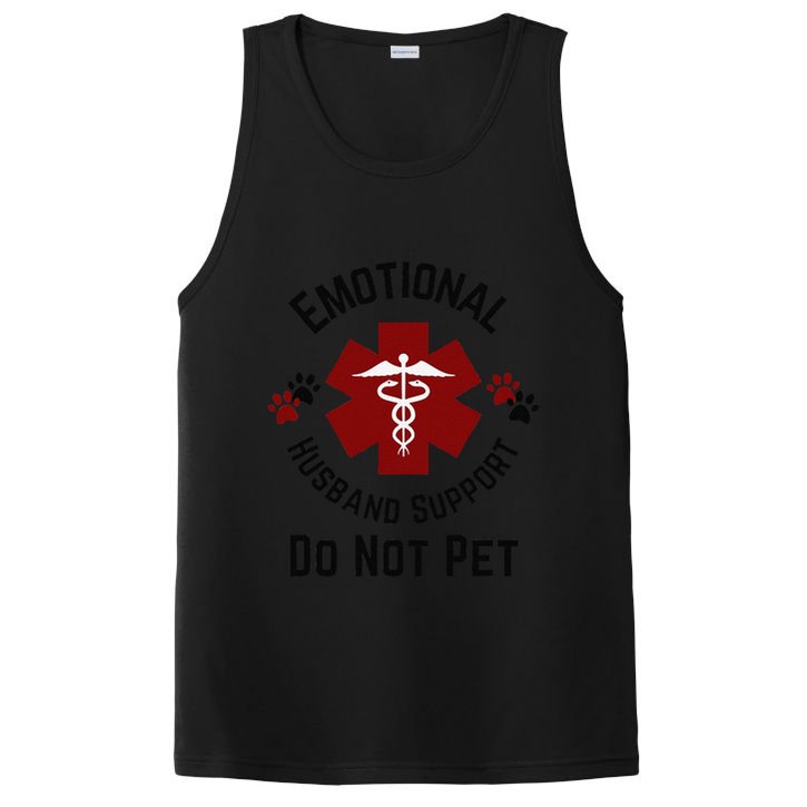 Sarcastic Funny Emotional Husband Support Do Not Pet Funny PosiCharge Competitor Tank