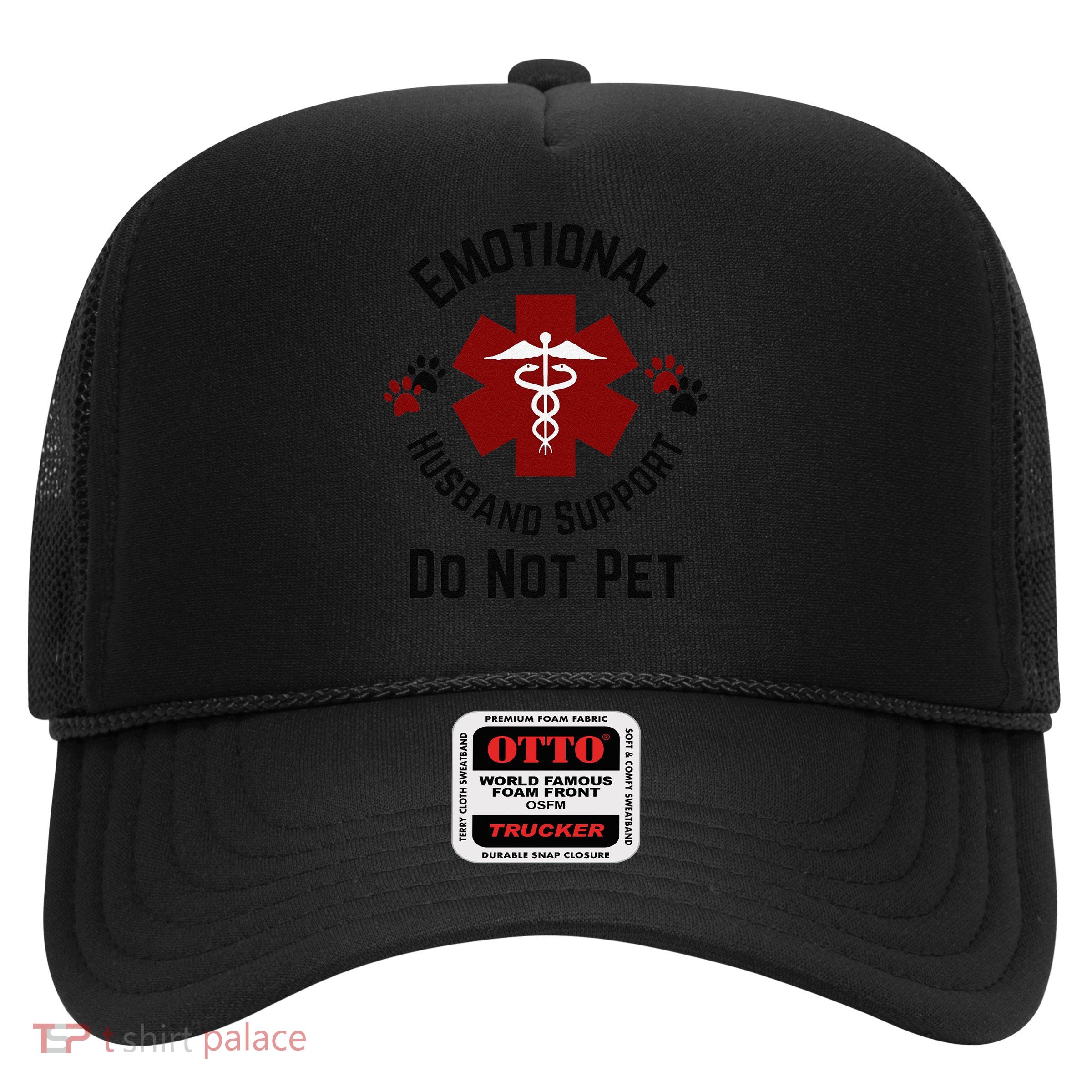 Sarcastic Funny Emotional Husband Support Do Not Pet Funny Trucker Hat