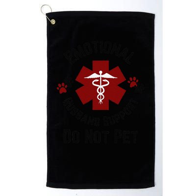 Sarcastic Funny Emotional Husband Support Do Not Pet Funny Golf Towel