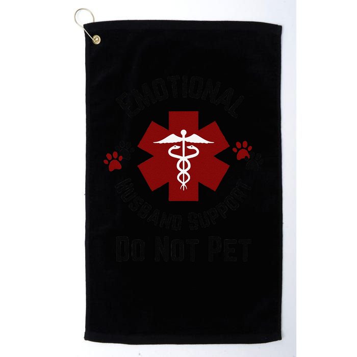 Sarcastic Funny Emotional Husband Support Do Not Pet Funny Golf Towel