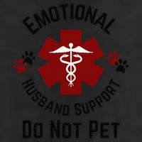 Sarcastic Funny Emotional Husband Support Do Not Pet Funny Golf Towel
