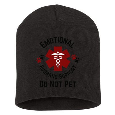 Sarcastic Funny Emotional Husband Support Do Not Pet Funny Short Acrylic Beanie