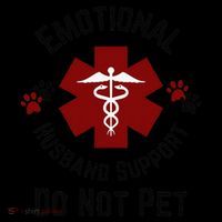 Sarcastic Funny Emotional Husband Support Do Not Pet Funny Zip Tote Bag
