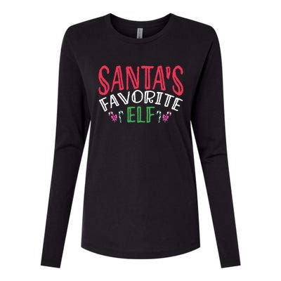 SantaS Favorite Elf Festive Christmas Family Holiday Gift Womens Cotton Relaxed Long Sleeve T-Shirt