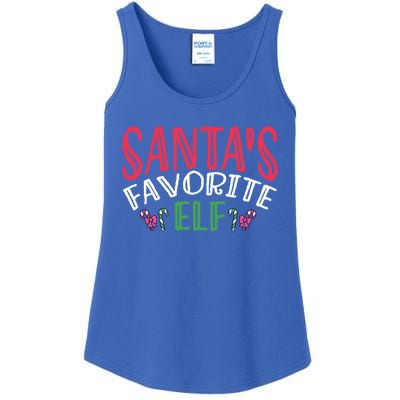 SantaS Favorite Elf Festive Christmas Family Holiday Gift Ladies Essential Tank