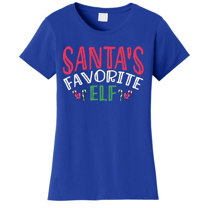 SantaS Favorite Elf Festive Christmas Family Holiday Gift Women's T-Shirt