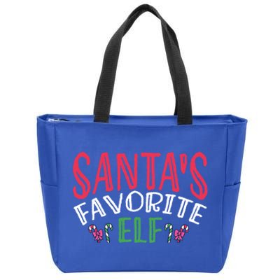 SantaS Favorite Elf Festive Christmas Family Holiday Gift Zip Tote Bag