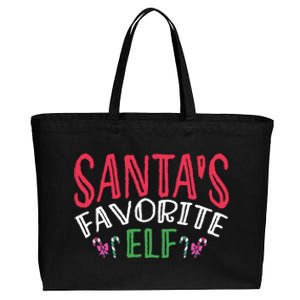 SantaS Favorite Elf Festive Christmas Family Holiday Gift Cotton Canvas Jumbo Tote