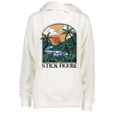 Stick Figure Enchantment Womens Funnel Neck Pullover Hood