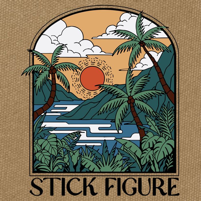 Stick Figure Enchantment Cotton Canvas Backpack