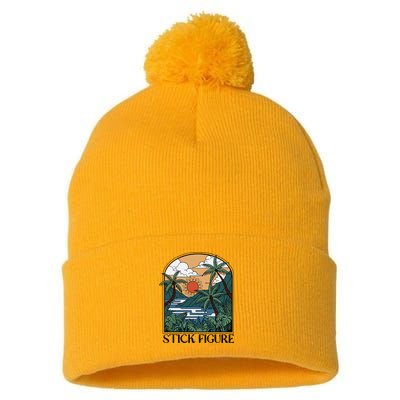 Stick Figure Enchantment Pom Pom 12in Knit Beanie