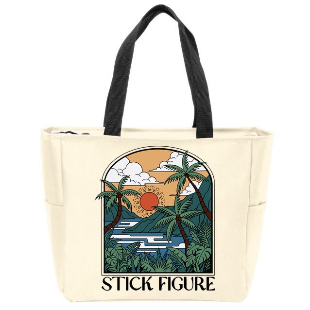 Stick Figure Enchantment Zip Tote Bag